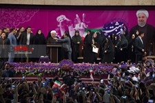   همایش انتخاباتی روحانی در تهران