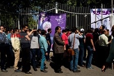   همایش انتخاباتی روحانی در تهران