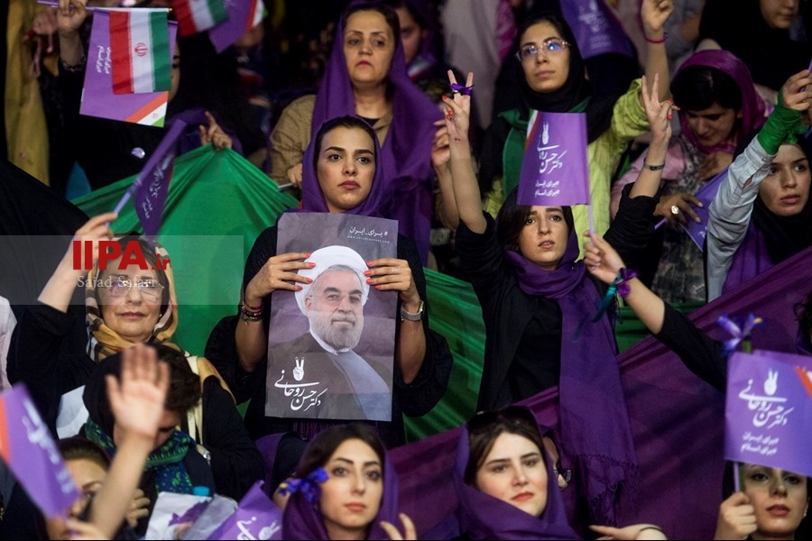   همایش انتخاباتی روحانی در تهران