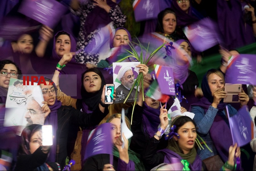   همایش انتخاباتی روحانی در تهران