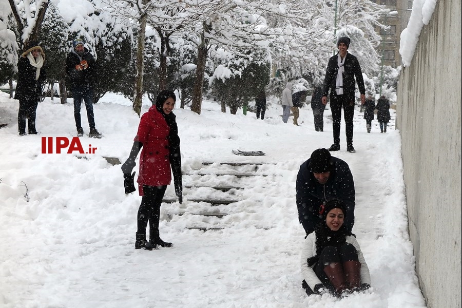   بارش برف در تهران