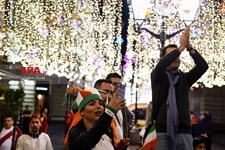   جشن و پایکوبی هواداران تیم ملی در مسکو