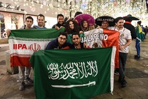 جشن و پایکوبی هواداران تیم ملی در مسکو