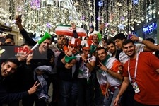   جشن و پایکوبی هواداران تیم ملی در مسکو