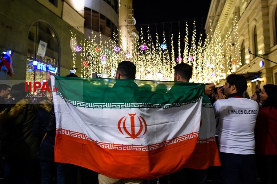   جشن و پایکوبی هواداران تیم ملی در مسکو