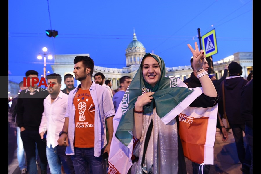   هواداران تیم ملی فوتبال در شهر سن پترزبورگ