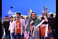   هواداران تیم ملی فوتبال در شهر سن پترزبورگ