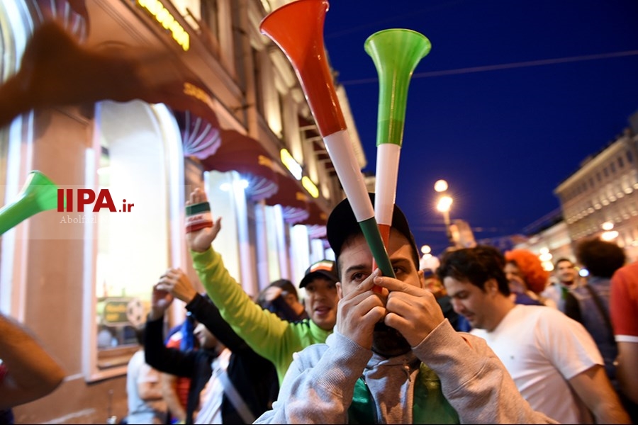   هواداران تیم ملی فوتبال در شهر سن پترزبورگ