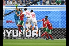   دیدار تیم های فوتبال ایران و مراکش در جام جهانی روسیه