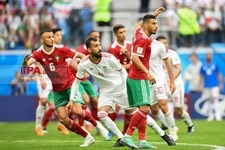   دیدار تیم های فوتبال ایران و مراکش در جام جهانی روسیه