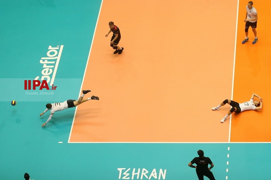   مسابقه تیم های ایران و آلمان در لیگ ملت های والیبال