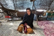   چادر نشینان  بستر دریاچه خشک شده هامون