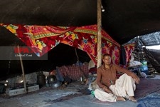   چادر نشینان  بستر دریاچه خشک شده هامون
