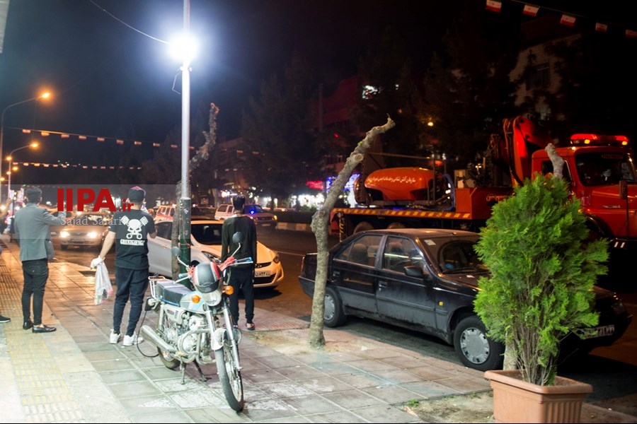   ضد عفونی خیابان های تهران توسط سازمان آتش نشانی