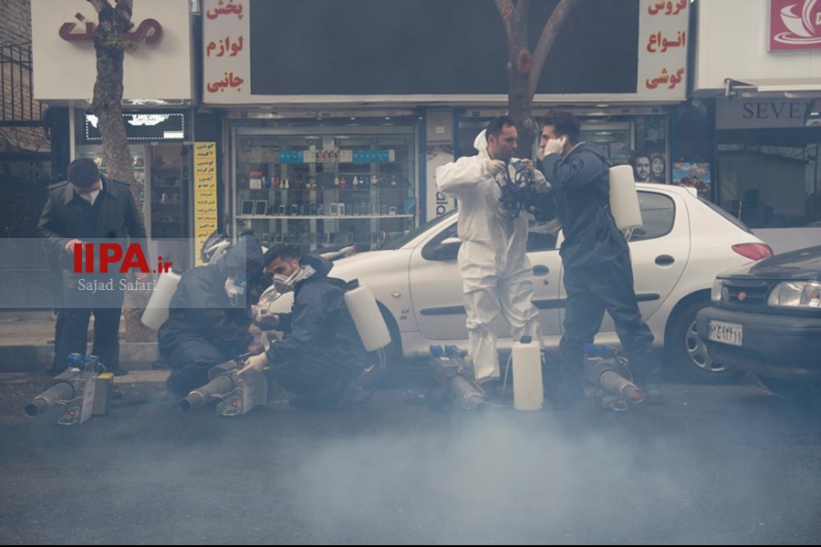   عملیات ضدعفونی  معابر عمومی محله نازی آباد
