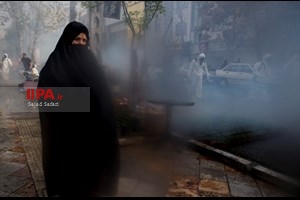 عملیات ضدعفونی  معابر عمومی محله نازی آباد