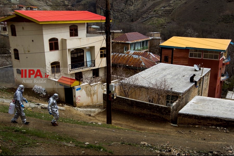   ضد عفونی معابر و تست غربالگری روستای رندان
