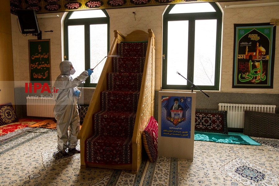   ضد عفونی معابر و تست غربالگری روستای رندان
