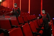   ضدعفونی کردن سینما پردیس ملت