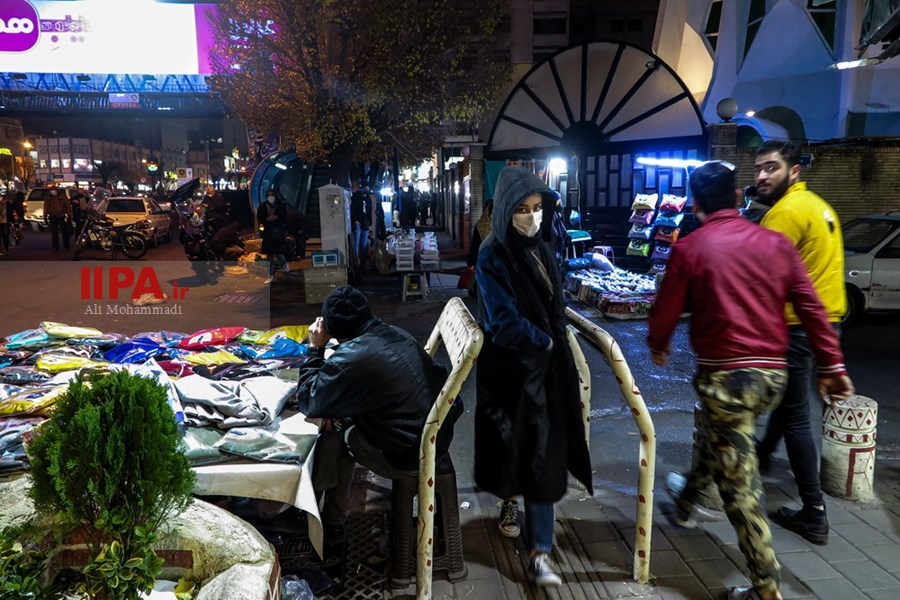  دستفروشان در شب های سرد و کرونایی پایتخت