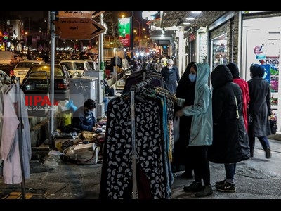 دستفروشان در شب های سرد و کرونایی پایتخت