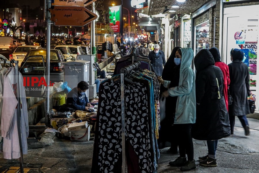   دستفروشان در شب های سرد و کرونایی پایتخت