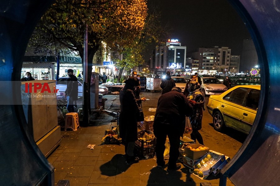   دستفروشان در شب های سرد و کرونایی پایتخت