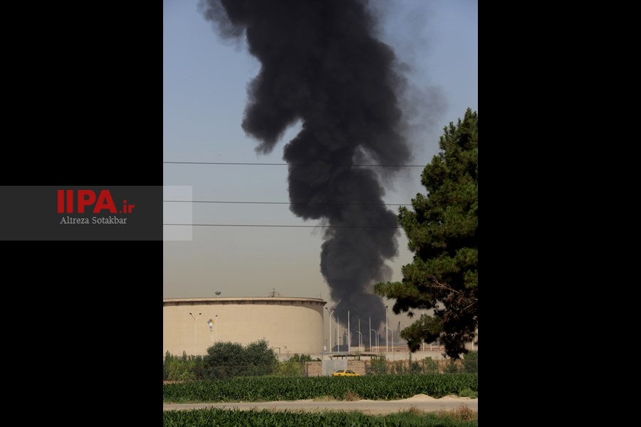   آتش سوزی در پالایشگاه نفت تهران
