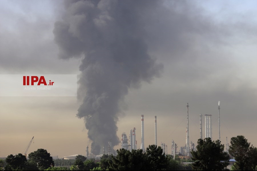   آتش سوزی در پالایشگاه نفت تهران