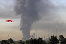   آتش سوزی در پالایشگاه نفت تهران