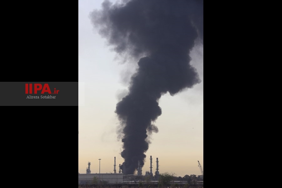   آتش سوزی در پالایشگاه نفت تهران