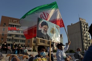 اجتماع حامیان رئیسی در میدان هفت تیر تهران