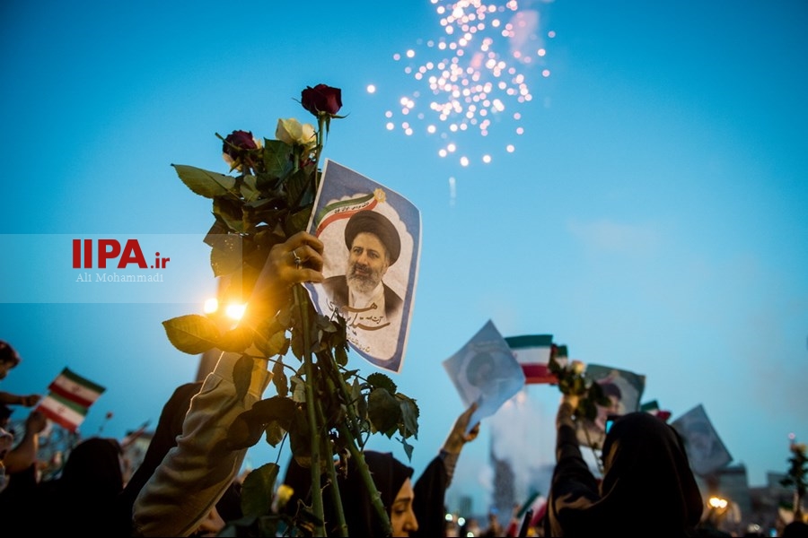   جشن پیروزی ابراهیم رئیسی در انتخابات ریاست جمهوری