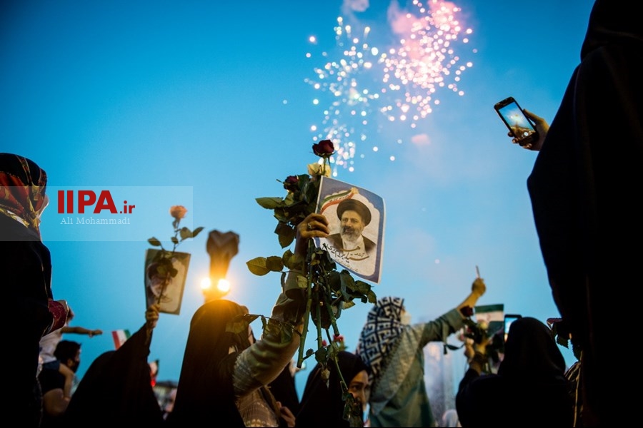   جشن پیروزی ابراهیم رئیسی در انتخابات ریاست جمهوری