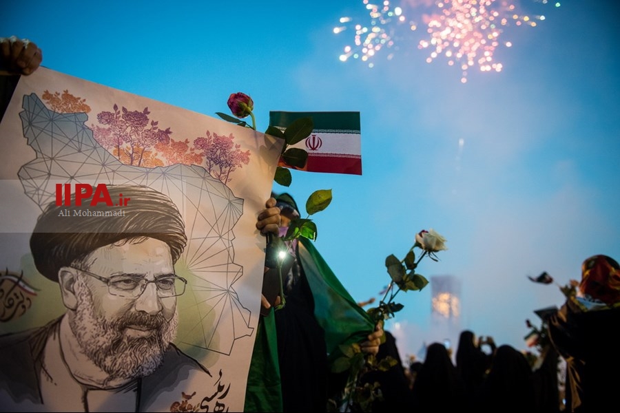   جشن پیروزی ابراهیم رئیسی در انتخابات ریاست جمهوری