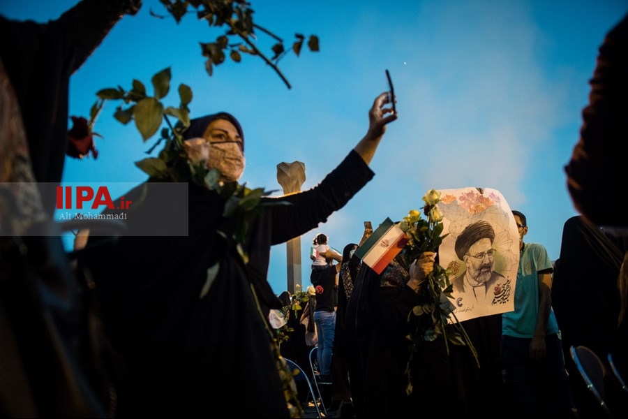   جشن پیروزی ابراهیم رئیسی در انتخابات ریاست جمهوری