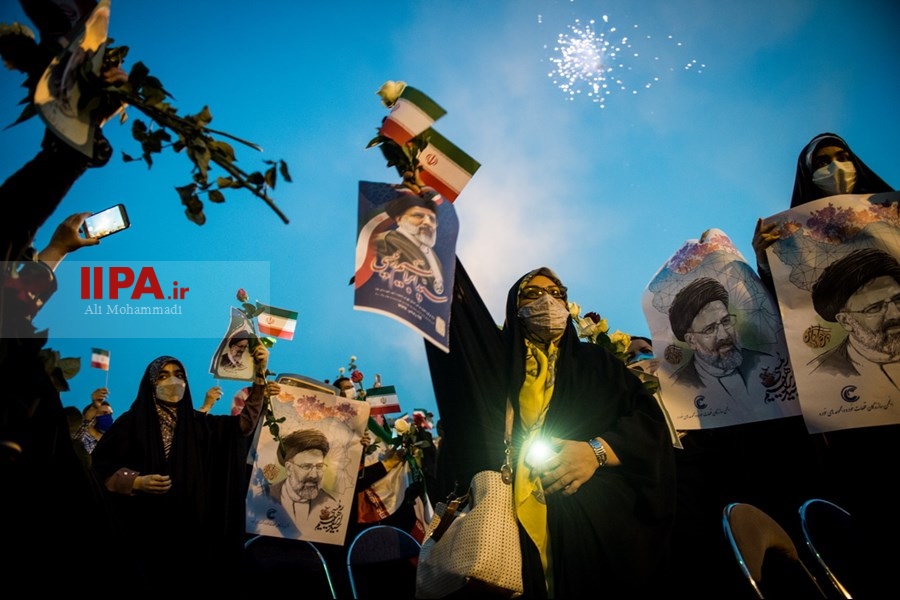   جشن پیروزی ابراهیم رئیسی در انتخابات ریاست جمهوری