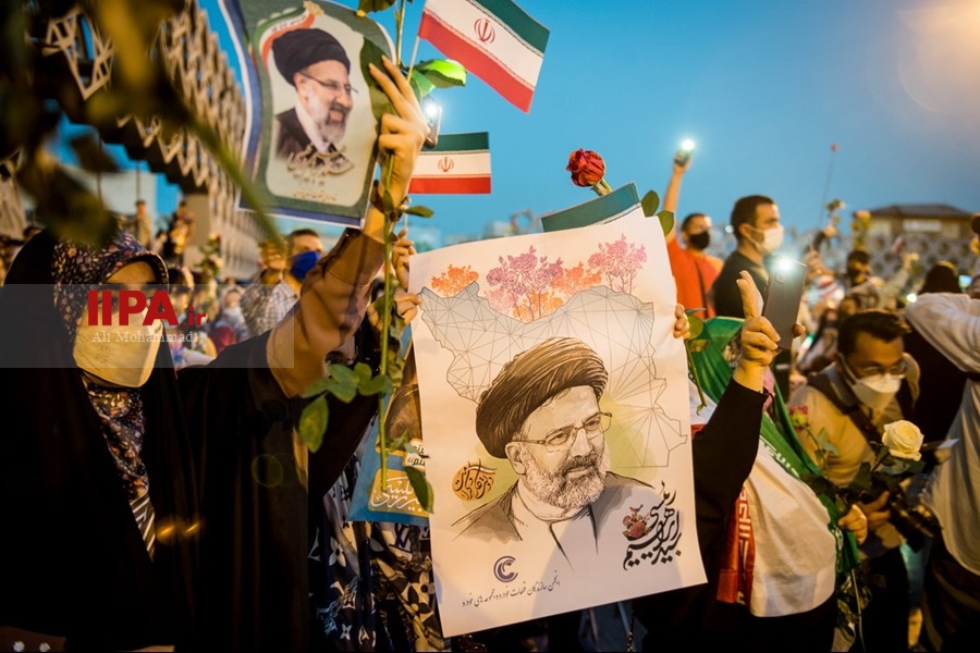   جشن پیروزی ابراهیم رئیسی در انتخابات ریاست جمهوری