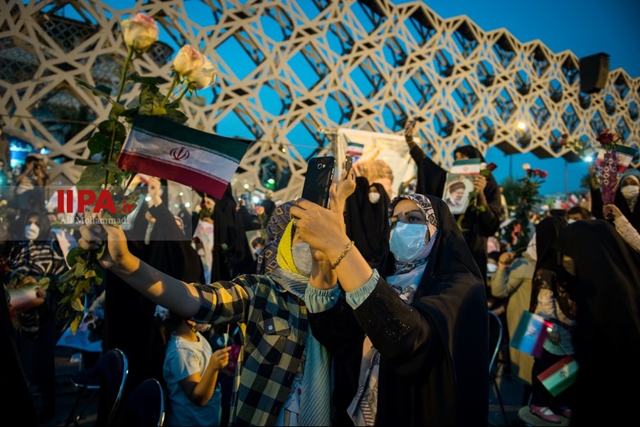  جشن پیروزی ابراهیم رئیسی در انتخابات ریاست جمهوری