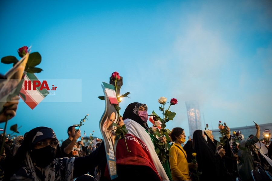   جشن پیروزی ابراهیم رئیسی در انتخابات ریاست جمهوری