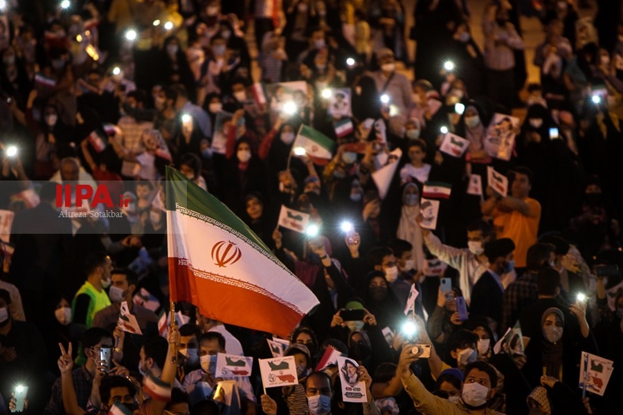   جشن پیروزی ابراهیم رئیسی در انتخابات ریاست جمهوری
