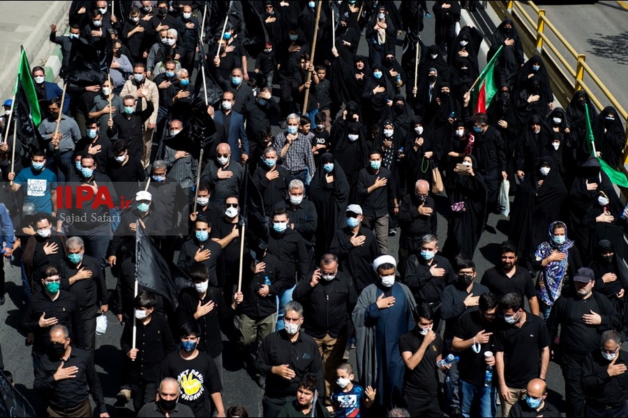   راهپیمایی جا ماندگان اربعین در غرب تهران