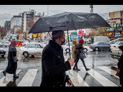 باران پاییزی در تهران