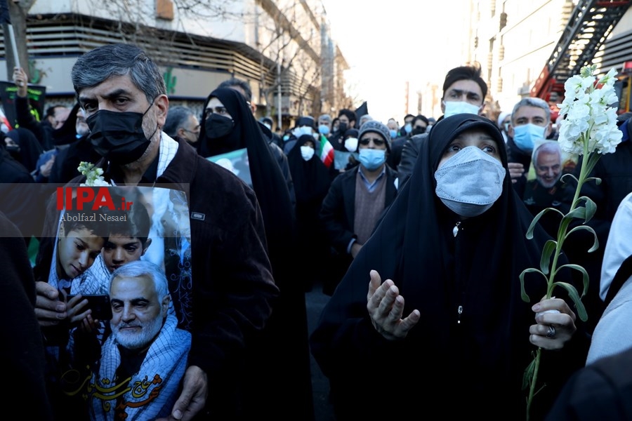   تشییع پیکرهای ۱۵۰ شهید گمنام  دفاع مقدس در تهران