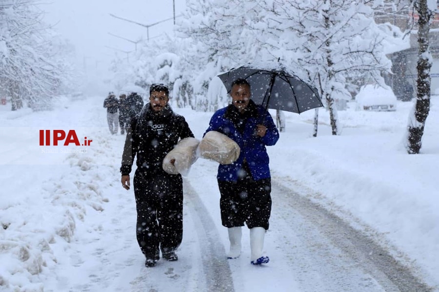   بارش برف در سنندج