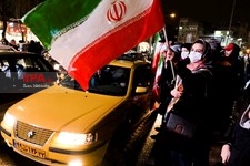   شادی مردم تهران ‍ پس از صعود تیم ملی فوتبال به جام جهانی قطر