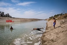   جاری شدن آب در رود جریکه سیستان 