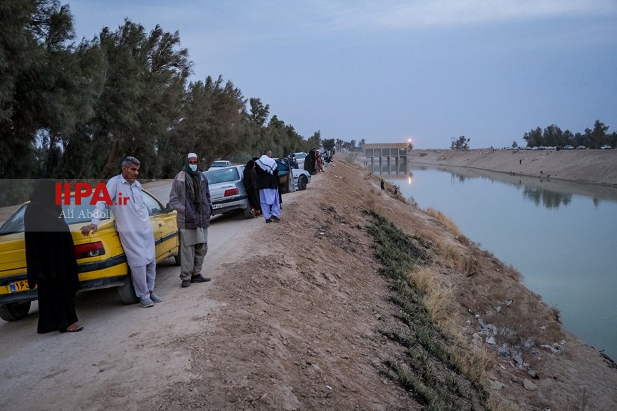   جاری شدن آب در رود جریکه سیستان 