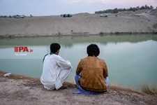   جاری شدن آب در رود جریکه سیستان 