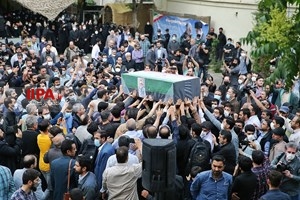 مراسم وداع با پیکر زنده‌یاد نادر طالب زاده در معراج شهدا